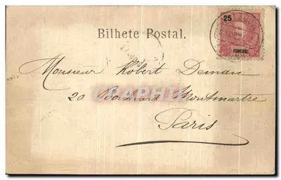 Funchal — vista panorâmica — Bilhete Postal — Verso
