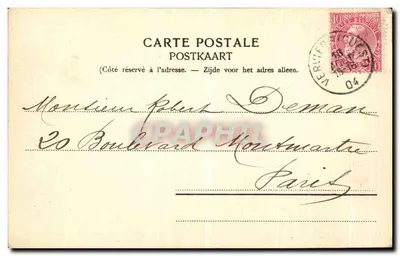 Verviers — A torre do parque — Nels, Bruxelas, Série 38 No. 30 — Verso