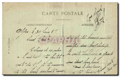 Argélia — Crianças kabyles nadando em um oued — Bilhete postal moderno n°11 — Verso