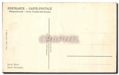 Rzekawek w Nois, Metz — seria Bach — wydawca Union Postale Universelle — Rewers