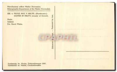 Criança carregando um cordeiro — Etologia — Turčiansky sv. Martin, Tchécoslovaquia 1927 — Verso