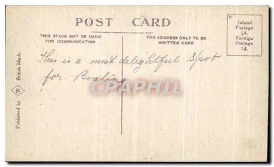 Bilhete postal antigo Colwick Trees Nottingham — Verso