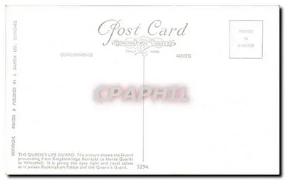 Gwardia Królowej — Marsz — J. SALMON LTD. nr 5294 — Rewers