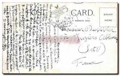 Church Street, Liverpool — animowany widok z tramwajem — wydawca nieznany — Rewers