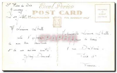 Saints Bay, Guernsey — widok wybrzeża — seria Excel, nr 37 — Rewers