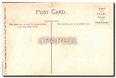 Bilhete postal antigo Londone Life Postman postier — Verso