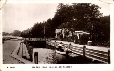 Bilhete postal antigo Marsh Lock Henley On Thames