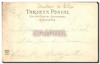 Vendedora de Lilas — ilustração de Hauser y Menet — série 546 — Madrid — Verso