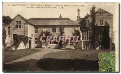 Carisbrooke Castle (Wyspa Wight) — Pokazuje okno pokoju, w którym zmarła księżniczka Elizabeth — LL