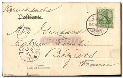 Stara pocztówka Koln Kaifer Friedrich Ufer — Rewers
