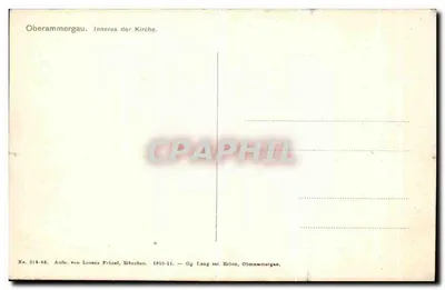 Interior da igreja de Oberammergau — editor Lorenz Fränzl, Munique, n° 512-62 — Verso