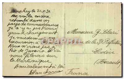 Conakry — A Estátua do Governador Ballay — Glinde A. de Schnich — Verso