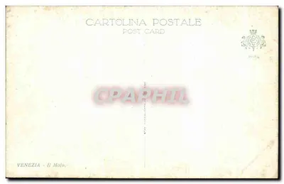 Veneza - O Môle — edição Cartolina Postale — Verso