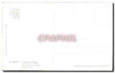 Alpy w Veglia — N. Gradi — N° 187 — Rewers