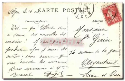 Powrót rybaków — J. Geiser, fot. - Alger, nr 612 — Rewers