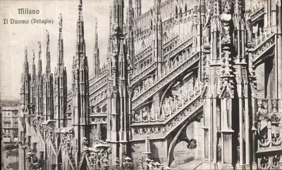 Milão — detalhe do Duomo — G. Modiano e Co. Milão 11851