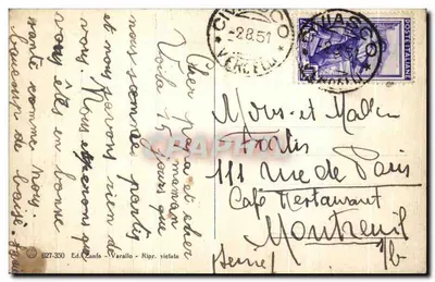 Alagna - The Suniseggiòvia (with the M. Tagliaferro in the background) — publisher Ed. Zonfro - Varallo, no. 627-350 — Back