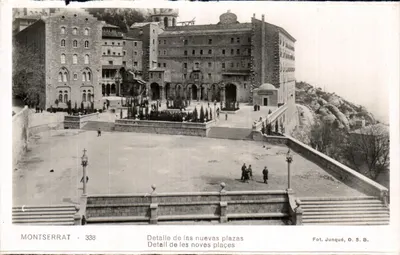 Montserrat — detalhe das novas praças — Fot. Junqué, O. S. B., n° 338