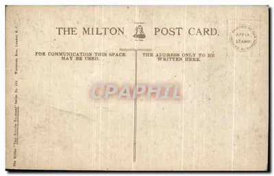 Brighton z zachodu od West Pier — widok panoramiczny — The Milton Post Card, seria nr 219 — Rewers