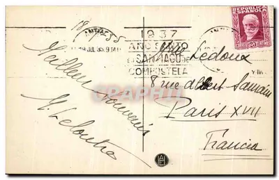 SANTIAGO — Catedral: Fachada das Platerías — Editor desconhecido, n° 21 — Verso
