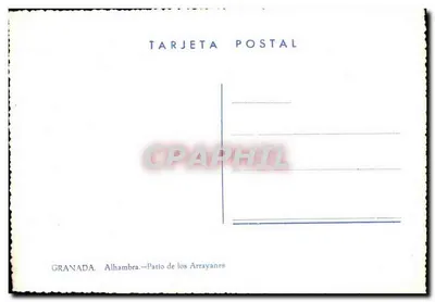 Alhambra — Pátio dos Arrayanes — Verso