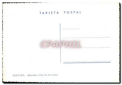 Alhambra — Pátio dos Leões — Verso