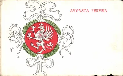 AUGUSTA PERVSIA — brasão com grifo coroado — número de série não visível