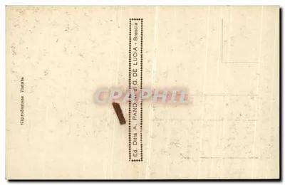 Brescia - Il Castello — view of the castle on rock, publisher A. Pandini, n° 050 — Back