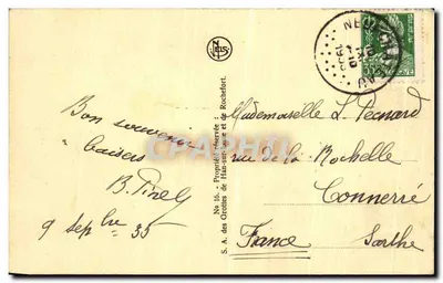 Jaskinie Han — Sala Przepaści — wydawca J. Leus, nr 16 — Rewers