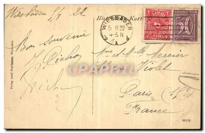 Wiesbaden — Nicolaistraße — Verlag Josef Roellmann — Verso