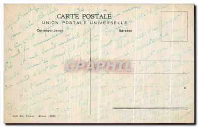 Constantinopel — Moskee van Suleiman — Visto Rev. Stampa - Milaan - 8086 — Achterkant