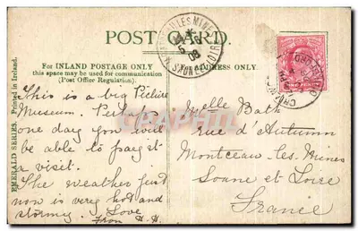 Tate Picture Gallery, London — éditeur Emerald Series, n° de série 380 — Verso
