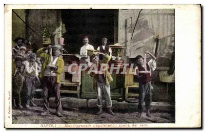 NAPOLI — Maccheronaio napoletano: scena dal vero. — C. Catini — Napoli