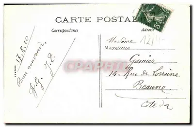 Autun — Romeinse Poort Sint Andreas — Uitgave Prudhomme, Tijdschriften, Overdekte Gang, Autun — Achterkant