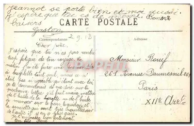 Sens — Katedra — Portal Mojsesa i Główna Wieża — Cliché Rigoureau, Sens — Rewers