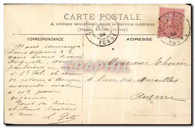 Sens — La Cathédrale et la Place — Collection P. R. S. — Rewers
