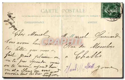Sens — Hotel de Ville i Statua Thenard — kolekcja J. D. Sans — Rewers