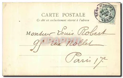 SENS — Katedra — Portal Abraham — Galeries Parisiennes, Sens — Rewers