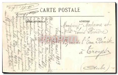 Sens — Widok na dzielnicę Madagascar i Hotel de Ville — LL — Rewers