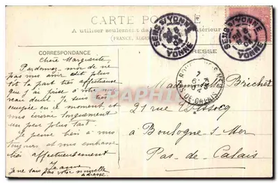 Sens - Monument patriottico - opera di Reynon, inaugurato il 27 marzo 1904 — Verso