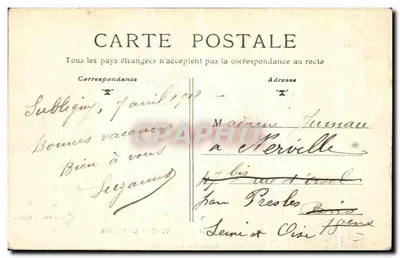 Cartolina d'epoca Sens Il Teatro — Verso
