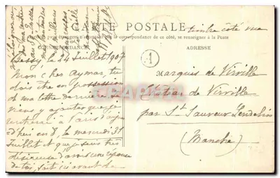 Vezelay — Krzyż Cordelle w miejscu, gdzie św. Bernard przemawiał podczas II wojny krzyżowej w 1146 r. — B. F. Paris — Rewers