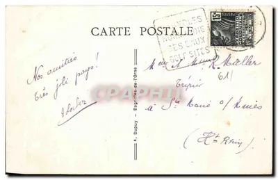 Bagnoles-de-l'Orne — A Vista do Casino do Lago — editor A. Dupuy, n°34 — Verso
