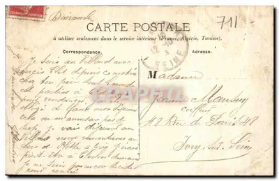 Le Villars — Widok z Zamku — Wydawnictwo Bornet, Le Villars — Rewers