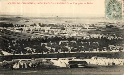 Camp de Chalons e Mourmelon-le-Grand — Vista tirada de Balão — Edição Galien, Mourmelon-le-Grand