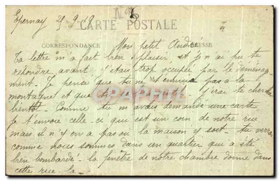 Het bombardement in Champagne — Épernay, Rue Placlet — J. Brachemont, Épernay, n°23 — Achterkant