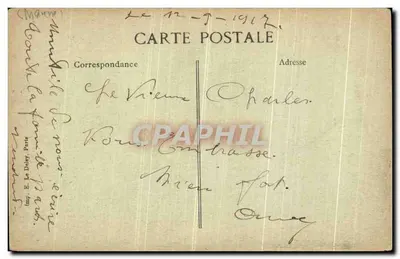 Vitry-le-François — Monumento Carnot no Jardim Público — Editor E. Le Dey, n°8 — Verso
