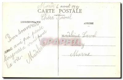 Vitry-le-François - A Igreja — Edição do Grand Bazar, Vitry-le-François — Verso