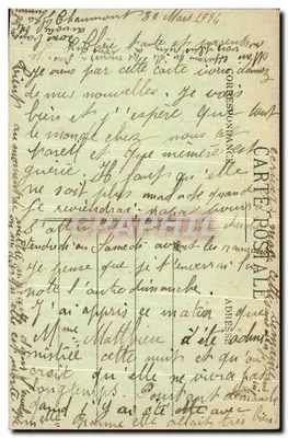 Chaumont — O Hotel de Ville — D.D. — n°20 — Verso