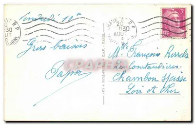 Chaumont — Panorama tirado da Vale da Suíça — LL — Verso